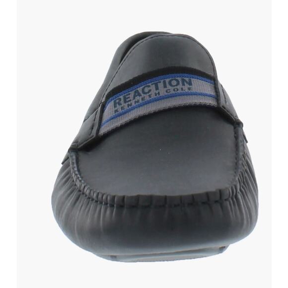 Kenneth Cole Reaction Black Driver Loafer Men's Size 12 Faux Leather Comfort New - Picture 3 of 6